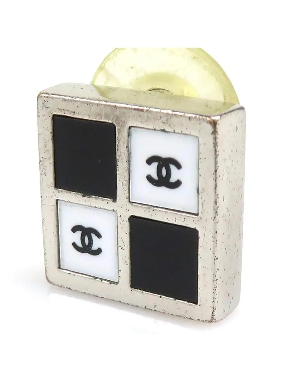 Auth Chanel Cc Logo Pierce Earrings #303023C27B